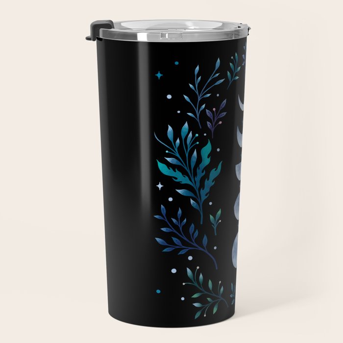 Moonlight Garden - Blue Travel Mug Gallery Image 3