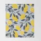 Fruit market retro Mallorca inspiration Throw Blanket Gallery Image 2