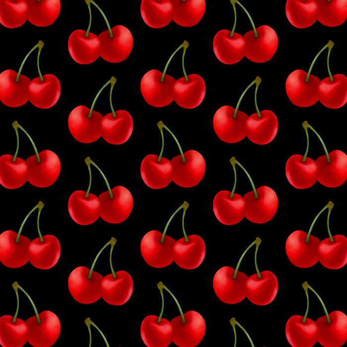 Y2K Cherries - Black Pattern Large Coffee Mug Gallery Image 2
