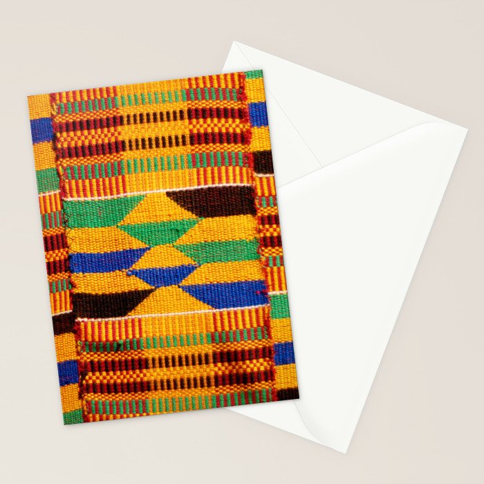 Kente Cloth Pattern Traditional African Stationery Card Gallery Image 2