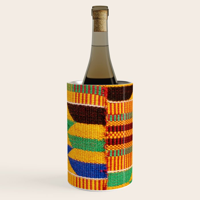 Kente Cloth Pattern Traditional African Wine Chiller Gallery Image 3