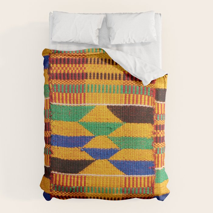 Kente Cloth Pattern Traditional African Duvet Cover Gallery Image 1