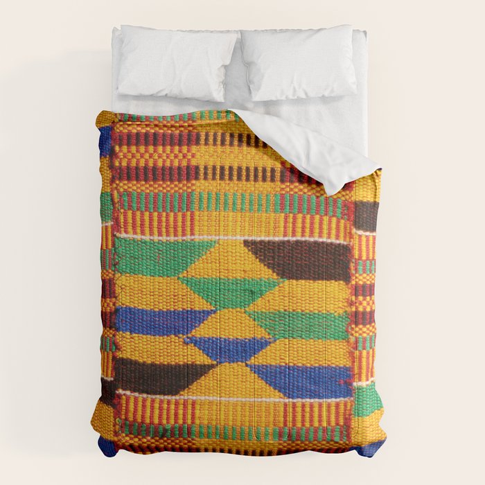 Kente Cloth Pattern Traditional African Comforter Gallery Image 1
