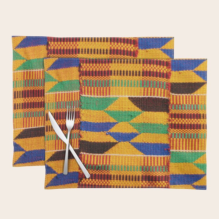 Kente Cloth Pattern Traditional African Placemat Gallery Image 1