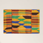 Kente Cloth Pattern Traditional African Welcome Mat Gallery Image 1