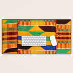 Kente Cloth Pattern Traditional African Desk Mat Gallery Image 1