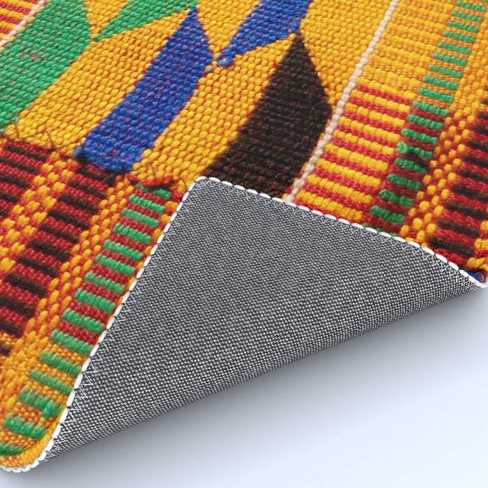 Kente Cloth Pattern Traditional African Rug Gallery Image 4