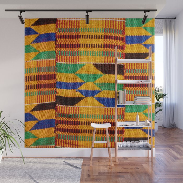 Kente Cloth Pattern Traditional African Wall Mural Gallery Image 1