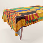 Kente Cloth Pattern Traditional African Tablecloth Gallery Image 1