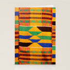 Kente Cloth Pattern Traditional African Stationery Card Gallery Image 2
