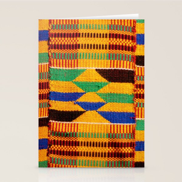 Kente Cloth Pattern Traditional African Stationery Card Gallery Image 2
