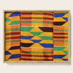 Kente Cloth Pattern Traditional African Serving Tray Gallery Image 1