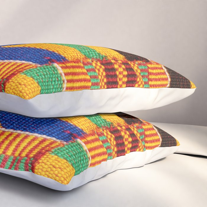 Kente Cloth Pattern Traditional African Pillow Sham Gallery Image 3