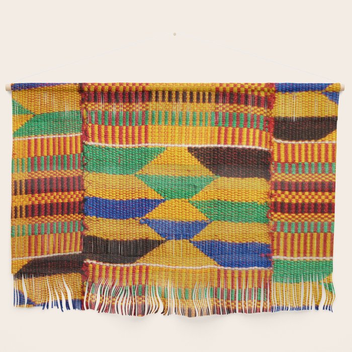Kente Cloth Pattern Traditional African Wall Hanging Gallery Image 1