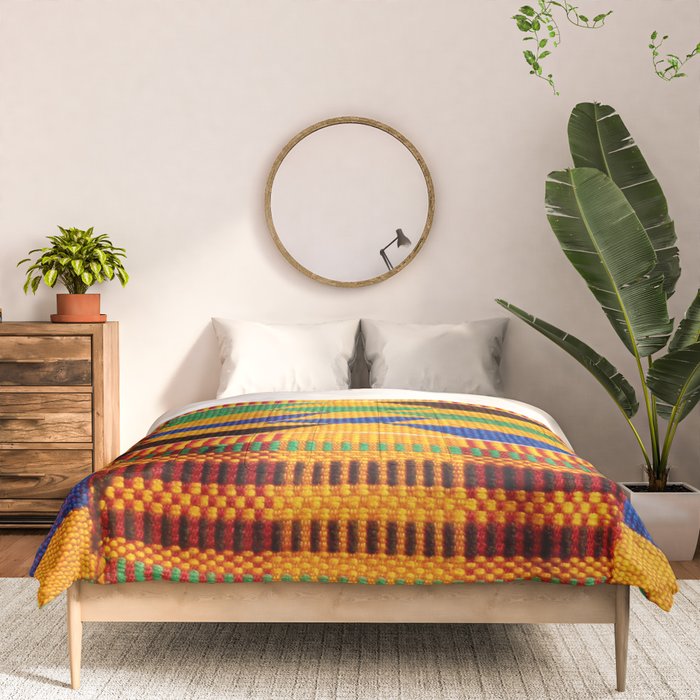 Kente Cloth Pattern Traditional African Comforter Gallery Image 3