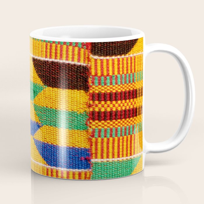 Kente Cloth Pattern Traditional African Coffee Mug