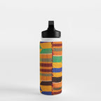 Kente Cloth Pattern Traditional African Water Bottle Gallery Image 3