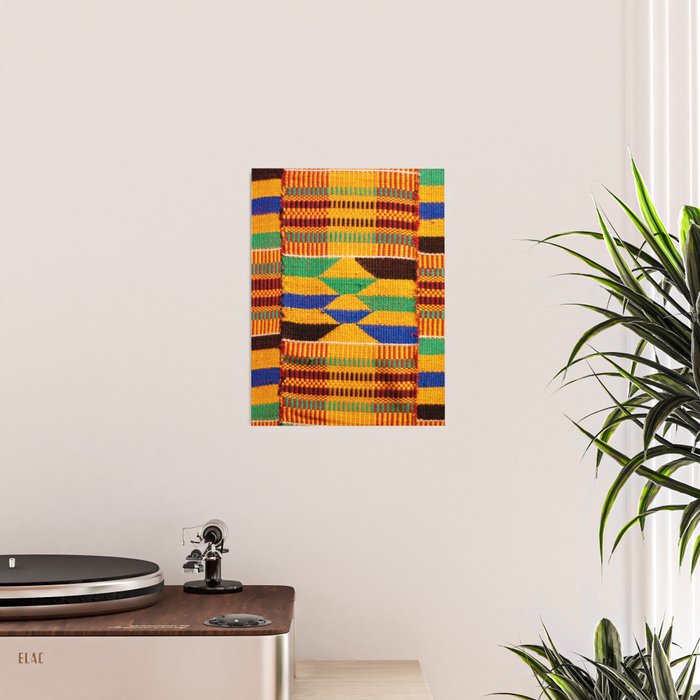 Kente Cloth Pattern Traditional African Poster Gallery Image 2