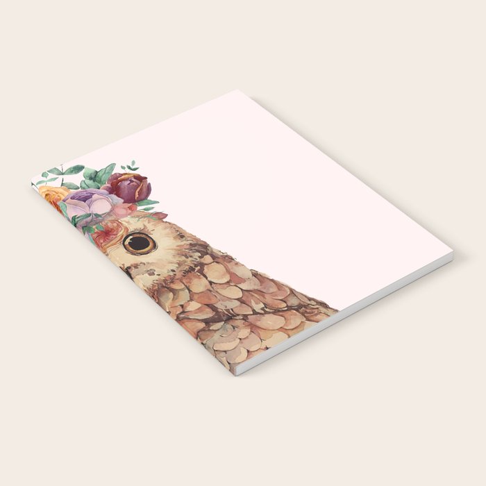 Owl with Flowers Notebook Gallery Image 1