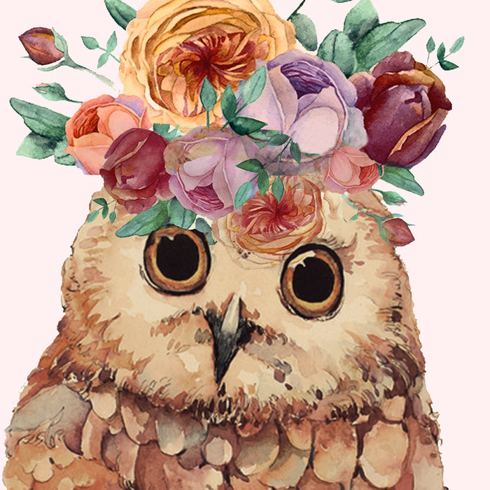 Owl with Flowers Coffee Mug Gallery Image 2