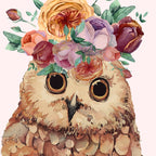 Owl with Flowers Coffee Mug Gallery Image 2