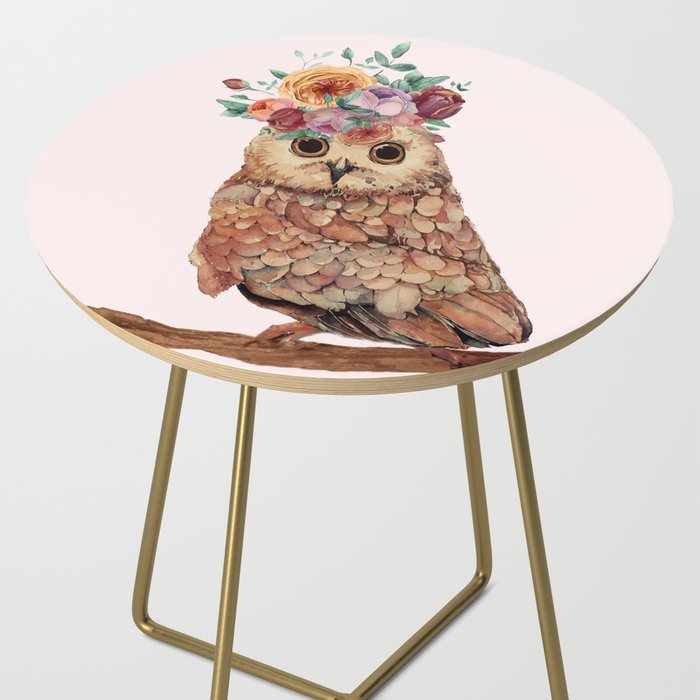 Owl with Flowers Side Table Gallery Image 2