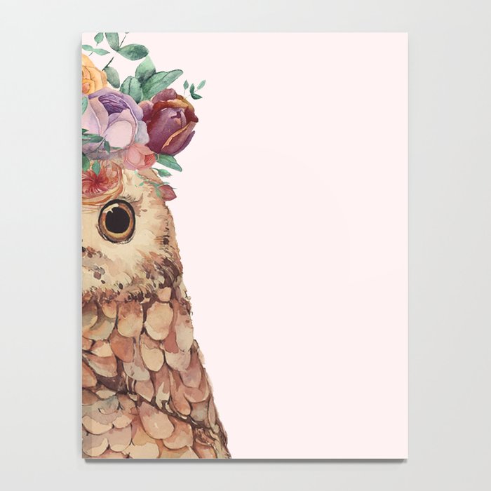 Owl with Flowers Notebook Gallery Image 4
