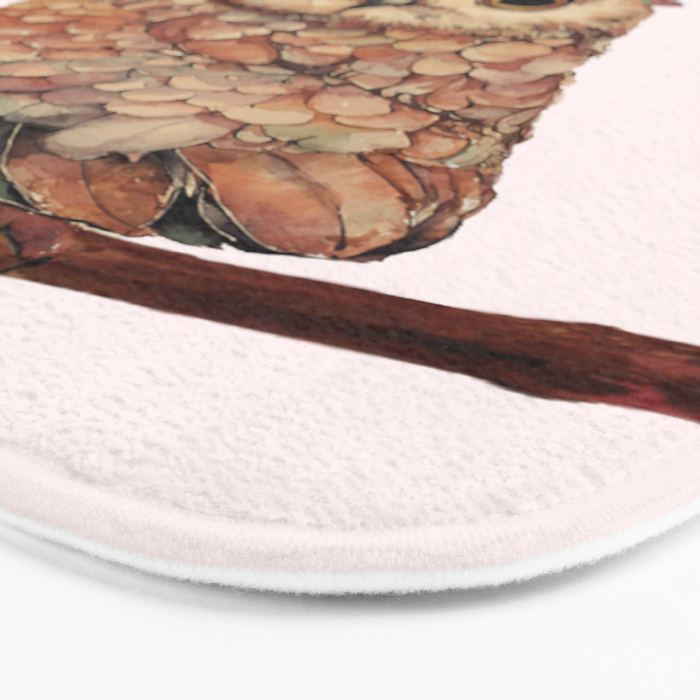 Owl with Flowers Bath Mat Gallery Image 3