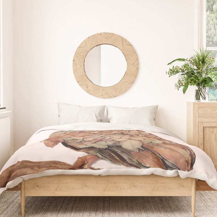 Owl with Flowers Duvet Cover Gallery Image 3