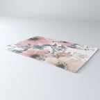 Watercolor, Blush Pink and Peach, Floral Prints Rug Gallery Image 3