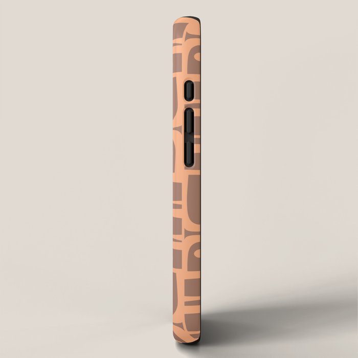 Midcentury Mod Piquet Inspired by PANTONE 17 1230 Color of the Year Mocha Mousse iPhone Case Gallery Image 2