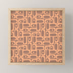Midcentury Mod Piquet Inspired by PANTONE 17 1230 Color of the Year Mocha Mousse Mini Art Print Gallery Image 1