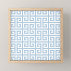 Large Light Blue Greek Key Pattern Mini Art Print Gallery Image 1