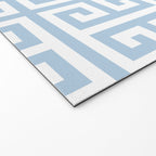 Large Light Blue Greek Key Pattern Welcome Mat Gallery Image 2