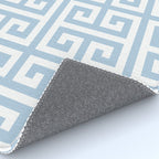 Large Light Blue Greek Key Pattern Rug Gallery Image 4