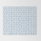Large Light Blue Greek Key Pattern Throw Blanket Gallery Image 2