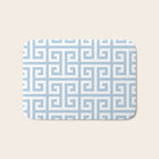 Large Light Blue Greek Key Pattern Bath Mat Gallery Image 1