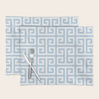 Large Light Blue Greek Key Pattern Placemat Gallery Image 1