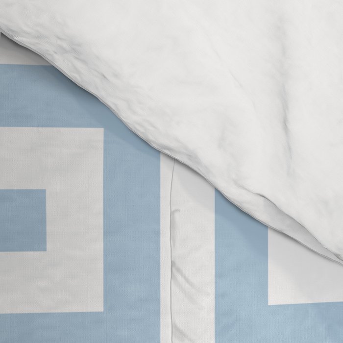 Large Light Blue Greek Key Pattern Comforter Gallery Image 4