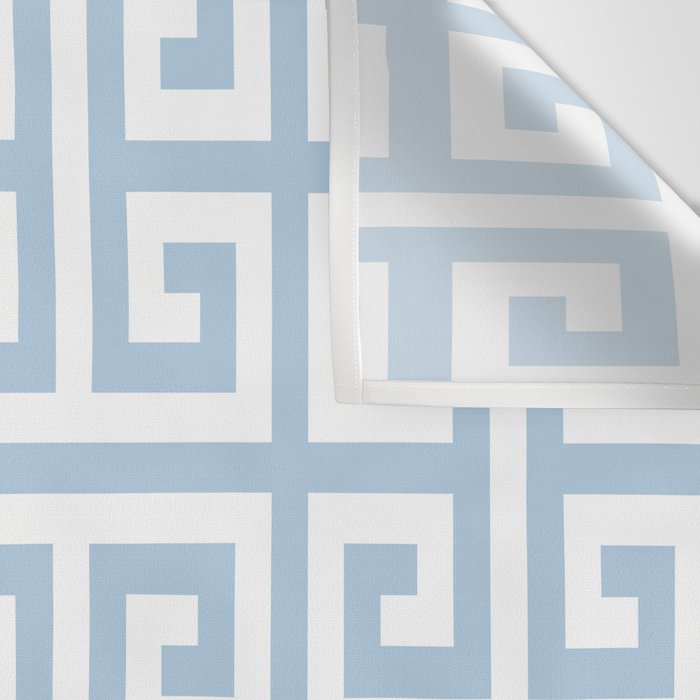 Large Light Blue Greek Key Pattern Wall Tapestry Gallery Image 3