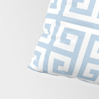 Large Light Blue Greek Key Pattern Pillow Sham Gallery Image 4