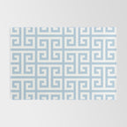 Large Light Blue Greek Key Pattern Rug Gallery Image 2