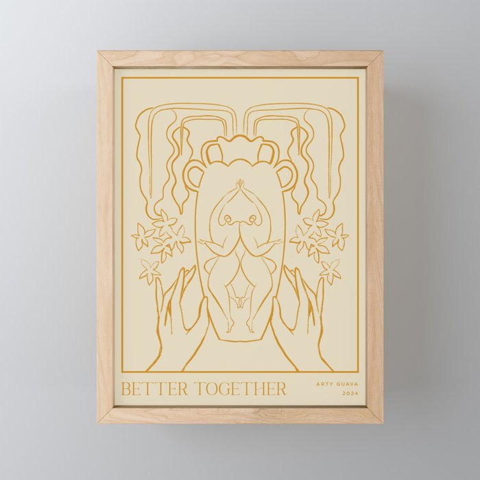 Better Together Line Art Mini Art Print Gallery Image 1