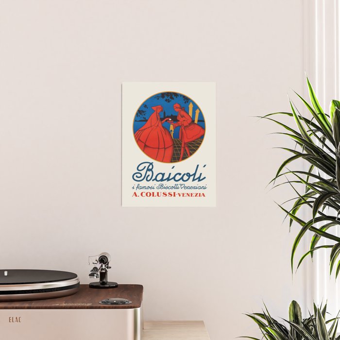 Vintage Italian Food Poster - Baicoli venetian biscuit, 1940s  Poster Gallery Image 2