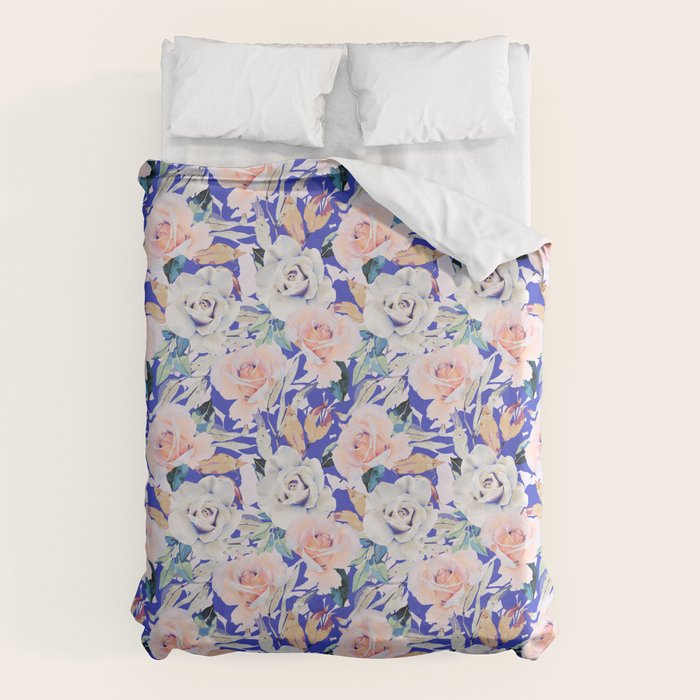 Modern Vibrant Flowery Garden B Duvet Cover Gallery Image 6