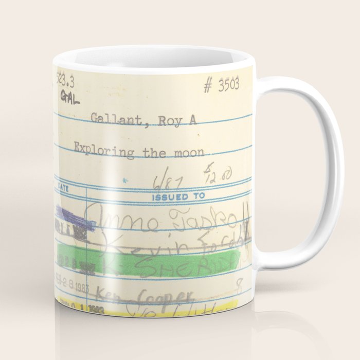 Library Card 3503 Exploring the Moon Coffee Mug Gallery Image 1