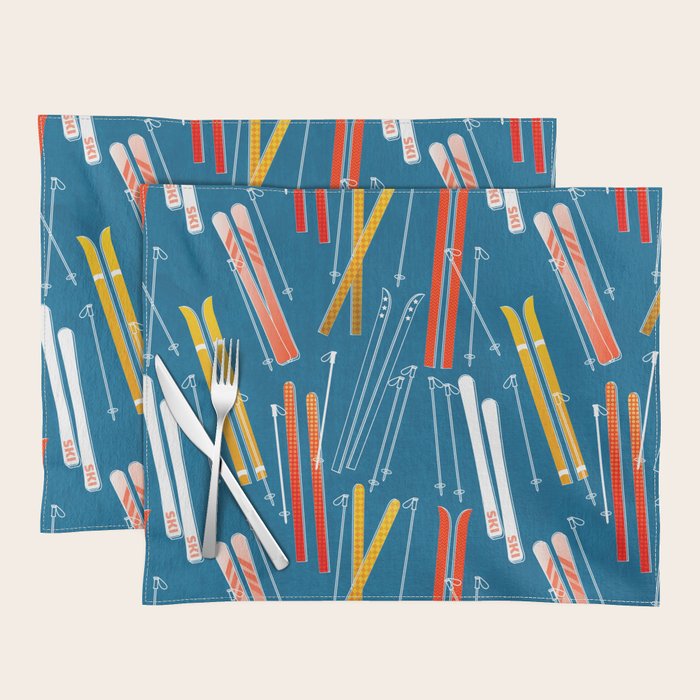 Colorful Ski Pattern Placemat Gallery Image 1