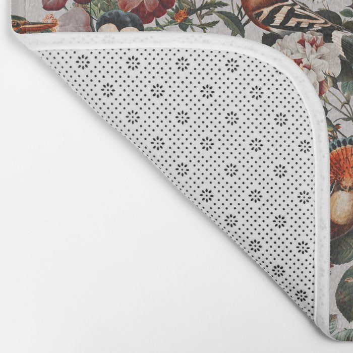 Floral Symphony with Birds Bath Mat Gallery Image 2