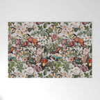 Floral Symphony with Birds Welcome Mat Gallery Image 1