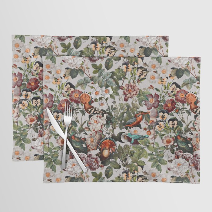 Floral Symphony with Birds Placemat Gallery Image 1
